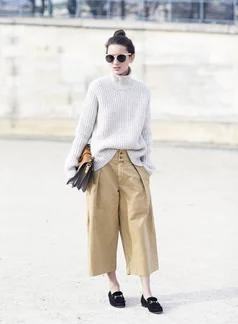 毛衣跟阔腿裤怎么搭能大气时髦？